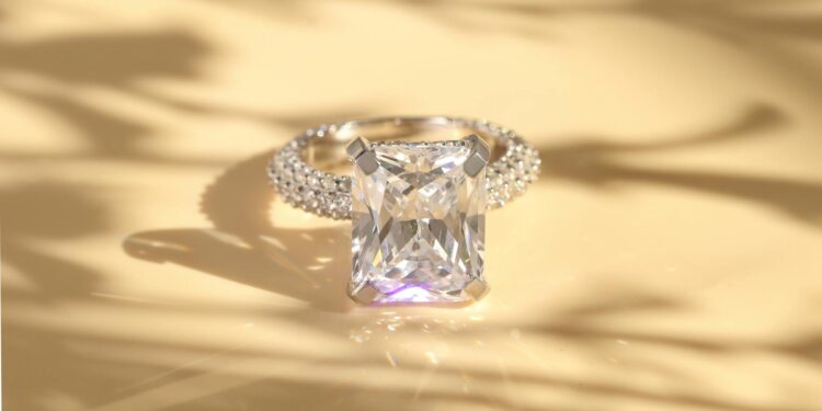 diamond and cubic zirconia side by side